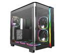 кутия KING 95 Pro, Dual Chamber Mid-tower Case, 6 ARGB Fans, 2 Front Panels, Black