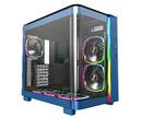 кутия KING 95 Pro, Dual Chamber Mid-tower Case, 6 ARGB Fans, 2 Front Panels, Prussian Blue