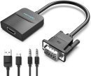 адаптер Adapter VGA to HDMI with sound - Active converter with AUX-in and Micro USB power - ACNBB