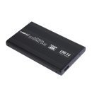 External Case 2.5" SATA USB3.0 Aluminium Black