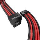 Custom Sleeved Modding Cable Black/Red - PCIe 5.0 12VHPWR M/M - FM2-B-BR