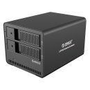 външна кутия за два диска Storage - Case - Dual Bay 3.5" Aluminium Black - 9528U3