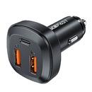 Fast Charger Car PD3.0 66W - B9 - USB-C x 1, USB-A x 2, Black