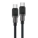 Кабел USB-C to USB-C Cable 60W Silicone braid 1.2m - C10-03 - Black