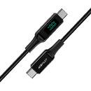 Кабел USB-C to USB-C Cable 100W 2m with digital display - C6-03 - Black