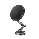 Зареждаща стойка за телефон за кола Car phone holder - MAG-Charging 15W, Metal, Magnetic Ring, 360 deg, Foldable  - D30 - Black