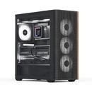 кутия Case ATX - D501A Black, Addressable RGB, Wood