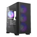 кутия AIR 100 ARGB, Micro ATX Case, TG, 4x120mm ARGB Fans, Black