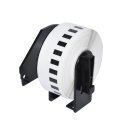 съвместими етикети Brother DK-22214 - White Continuous Length Paper Tape 12mm x 30.48m, Black on White - MK-DK-22214