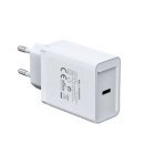 бързо зарядно Fast Charger Wall - QC4.0, PD3.0 Type-C, 30W White - FAIW0