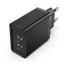 бързо зарядно Fast Charger 2 x QC3.0 18W Black - FBAB0