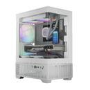 Gamdias Case mATX - AURA GC9M Elite White - 3 x 120 mm A-RGB, USB-C, Tempered Glass