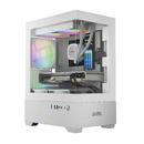 кутия Case mATX - AURA GC9M White - 3 x 120 mm A-RGB, Tempered Glass