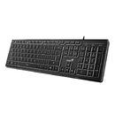 клавиатура кирилизирана Keyboard SlimStar 820 Black  - AI, Illuminated, Slim, BG, USB