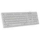 Keyboard USB BG - Low profile Chocolate - KB-C14 White