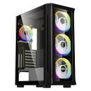 кутия за компютър Case E-ATX M09 aRGB Black - Remote/4 Fans