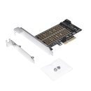 M2 SSD NVMe+SATA (M-key+B-key) to PCI Express 3.0 4x adapter - MAKKI-M2-PCIE-2X