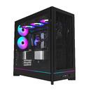 Case ATX - HS01 PRO (W) - 5 x 120 mm ARGB Fans, USB-C, Black