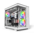 кутия KING 65 Pro, Dual Chamber Mid-tower Case, 3 ARGB Fans, White