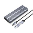 Storage - Case - M.2 NVMe M key - USB-C/A, 40Gbps, Built-in Air Cooling, Aluminium - ACOM2-U4-GY