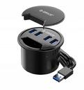 Desktop grommet USB 3.0 HUB, 4 port - DESK-4U-BK-BP