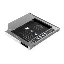 Laptop Caddy 9.0-9.5mm SATA3 with LED/switch - M95SS-SV