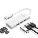 USB3.0 HUB White - 3 x USB3.0, SD, TF - PAPW3AT-U3-015-WH