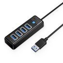 хъб HUB USB3.0 4 port Black - PW4U-U3-015-BK