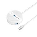 Orico HUB USB3.1 Type-C 4 port - 4 x USB3.0 White, Audio/Mic x 1 - YS4-C3-03-WH-BP