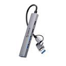 HUB USB-C 5 port - USB3.0 x 1, USB2.0 x 2, USB-C x 2, Aluminium - YSA4-U2-GY