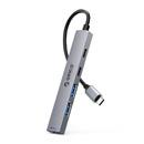 HUB USB-C 5 port - USB3.0 x 1, USB2.0 x 2, USB-C x 2, Aluminium - YSB4-U2-GY