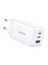 универсално зарядно за стена Charger Wall 65W GaN CD244, 1 x USB-A, 2 x Type-C, White - 15334