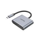 докинг станция Docking Station Type-C 4-in-1 - uHUB Q4+ Lite D1049A - USB-C PD100W x 1, HDMI x 1, VGA, USB2.0 x 1
