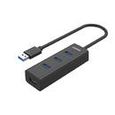 USB3.0 HUB 4 port, 1.2m cable, aux USB-C power input - Y-3089V01
