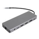 докинг станция Docking Station USB-C 13-in-1 - CU4706 - HDMI x 2, DP, USB3.0 x 3, USB-C, USB2.0, RJ45, SD/TF, PD100W, Audio, L-Shape USB-C