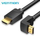 Кабел HDMI Right Angle 270 Degree v2.0 M / M 4K/60Hz Gold - 1.5M Black - AAQBG