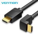 Vention Кабел HDMI Right Angle 90 Degree v2.0 M / M 4K/60Hz Gold - 2M Black - AARBH