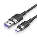 Vention Кабел USB 2.0 A Male to C Male 1.0M Black 6A Fast Charge - CTOBF
