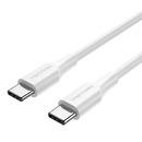 Кабел USB 2.0 Type-C to Type-C - 1M White 3A Fast Charge - TAXWF