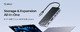 Portable Docking station M.2 SATA/NVMe - HDMI, USB3.2-A x 2, USB-C (10Gbps) x 1,USB-C (PD100W), SD/TF - OM28P-G2-BK