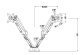 Стойка за два монитора Monitor Mount - GL502  Aluminuim Black - 2 Monitors, Gas Lifters - MA-GL502-BK