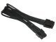 Cable 4+4 pin ATX Extension 25cm, Black/Sleeved