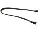 Cable 3-Pin Fan Extension 30cm, Black/Sleeved