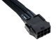 Cable 4+4 pin ATX Extension 25cm, Black/Sleeved Cable 4+4 pin ATX Extension 25cm, Black/Sleeved