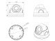 IP Camera Dome - LIRDBAFE500 - 5MP, Mic, PoE, 3.6mm