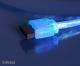 Cable SATA3 90° Blue UV 100cm AK-CBSA01-10BV