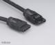 Cable SATA3 100cm Round/Black/Latch SATA3-100-BK