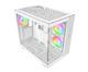 KING 65 Pro, Dual Chamber Mid-tower Case, 3 ARGB Fans, White