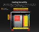 KING 95 Pro, Dual Chamber Mid-tower Case, 6 ARGB Fans, 2 Front Panels, Red