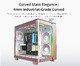 кутия KING 95 Pro, Dual Chamber Mid-tower Case, 6 ARGB Fans, 2 Front Panels, Rose Gold